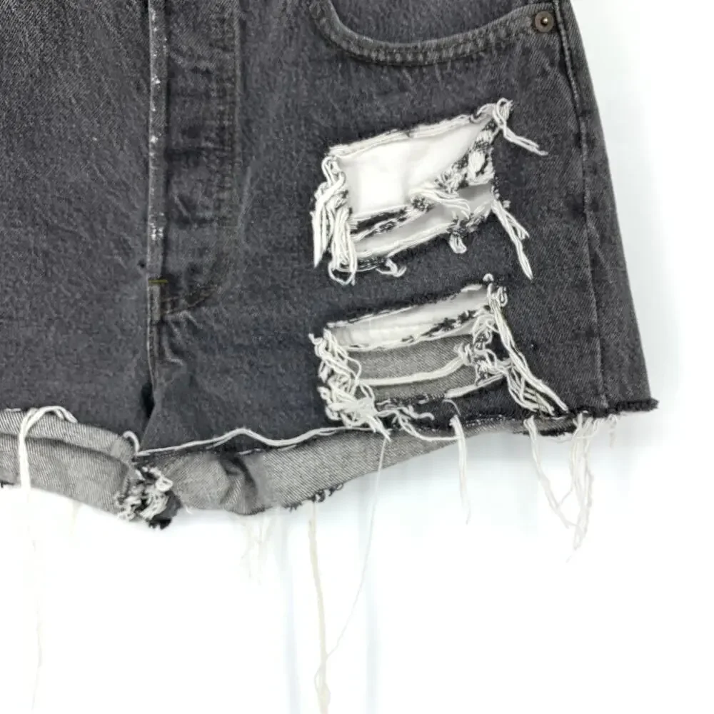 Levis 501 Cut Off Denim Shorts Womens Apx Sz 27